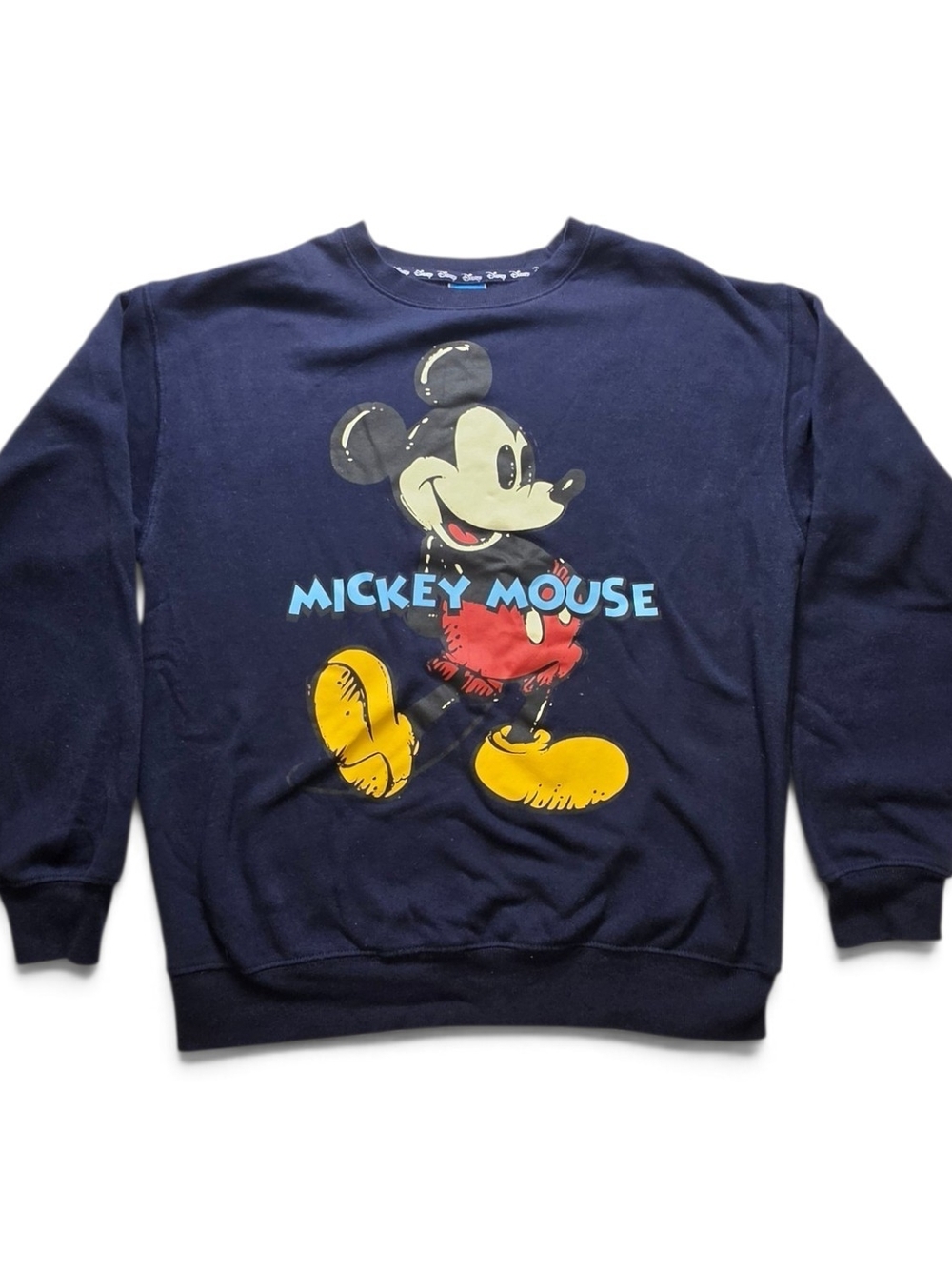 Disney Mickey Mouse Navy Graphic Crewneck Sweater Small